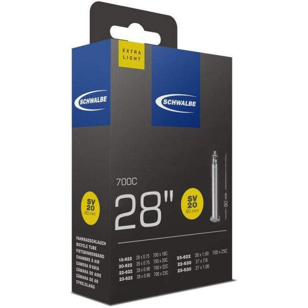 Schwalbe BIB 28X3/4-1 SC SV (80) XLIGHT SV20 Zwart